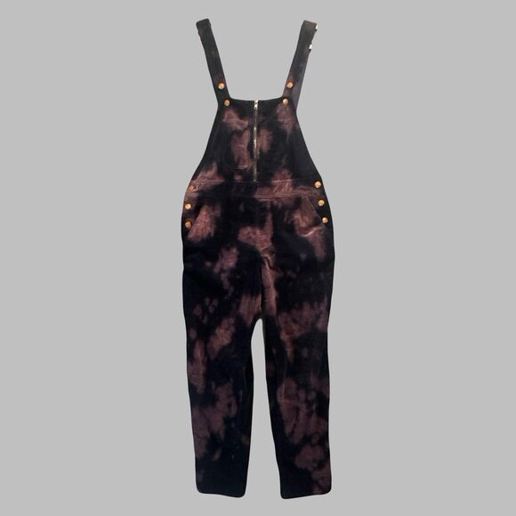 Anthropologie PILCRO Slim Corduroy Overalls Size 29 Purple Tie Dye Jumpsuit - Picture 5 of 16